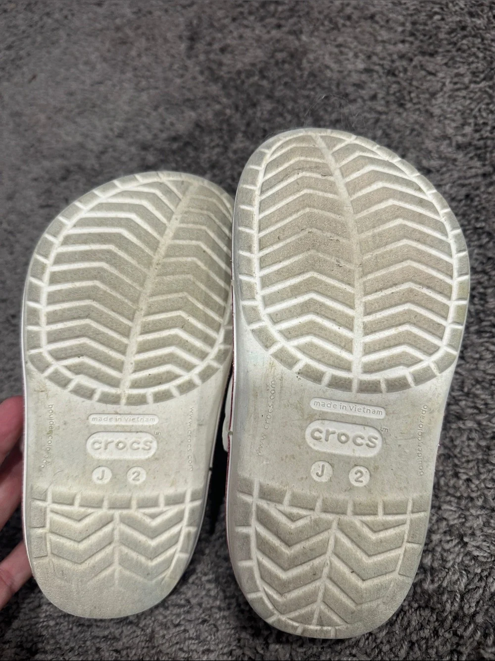 CROCS Kids White Clog with Rainbow Stripe Platform